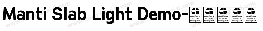 Manti Slab Light Demo字体转换